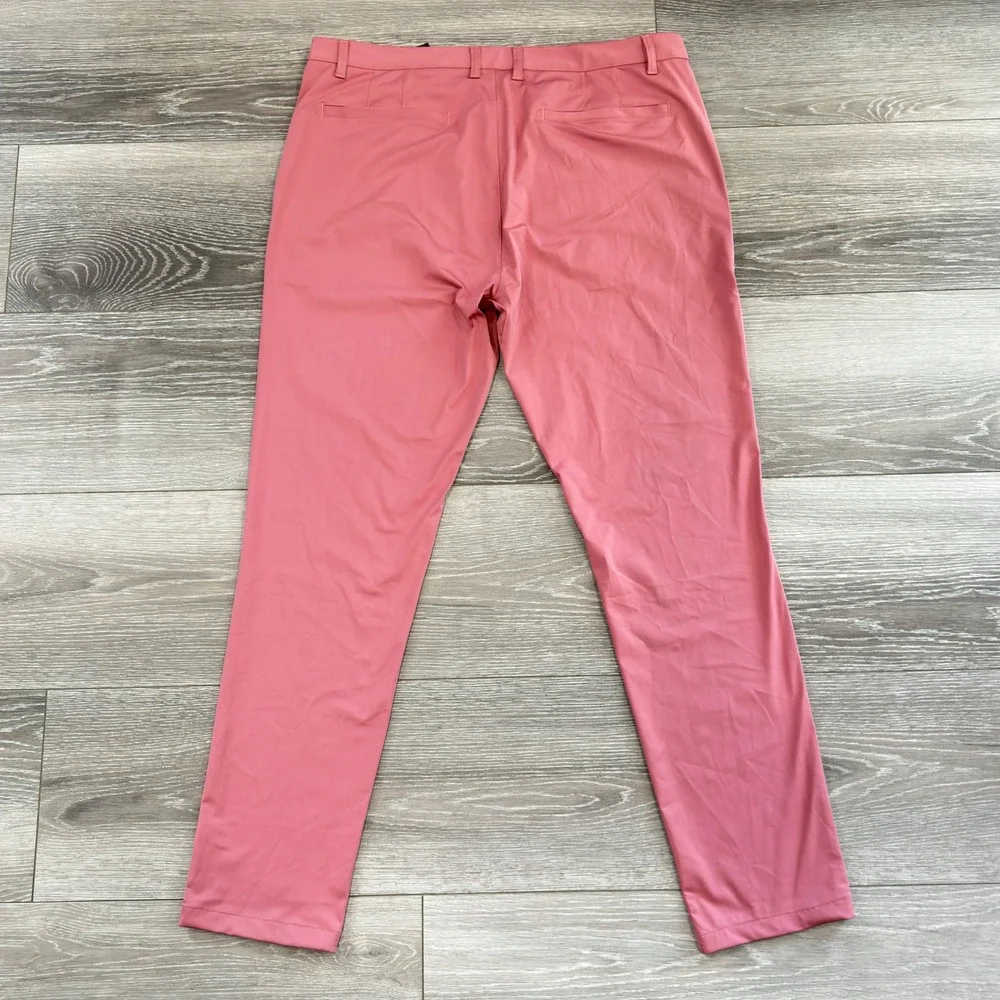 Rhone Commuter Pants Mens 38 Pink Slim Straight Performance Trousers 100036 SU23 - Picture 5 of 13